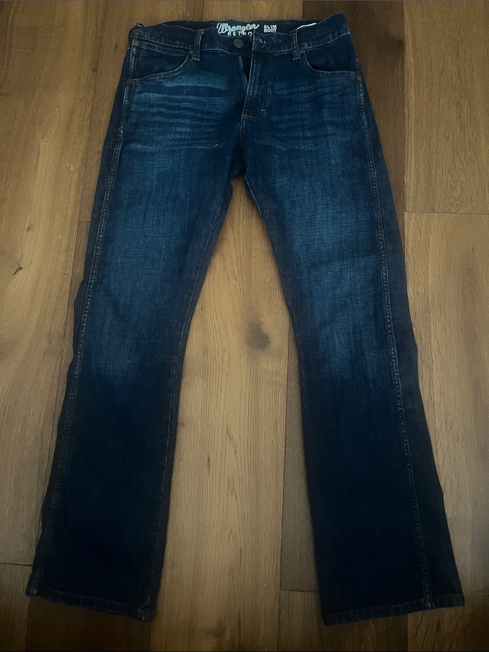 Wrangler RETRO Slim boot Dark Blue Men's Jeans 32 X 34